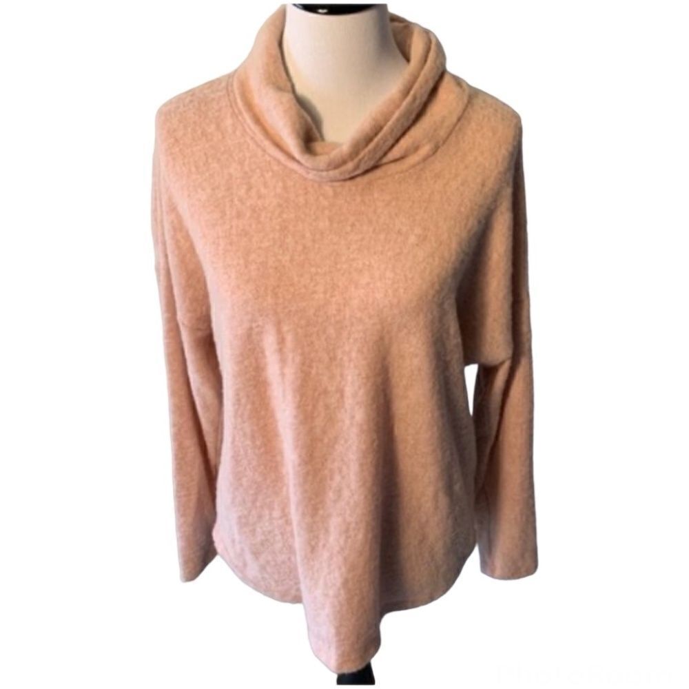 🆕 PLEIONE Blush Pink Cowl Neck Sweater size M